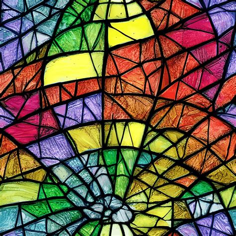 Stained Glass Colored Pencils Pattern · Creative Fabrica