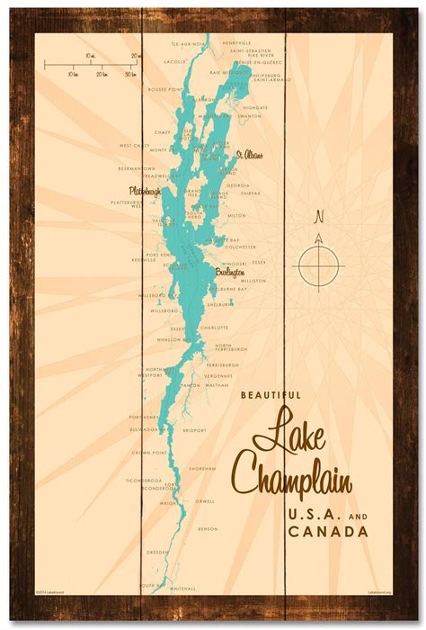 New York Lake Champlain Map