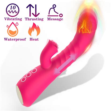 Esvow Thrusting Rabbit Vibrator For Women Sex Toys With 10 Vibrations