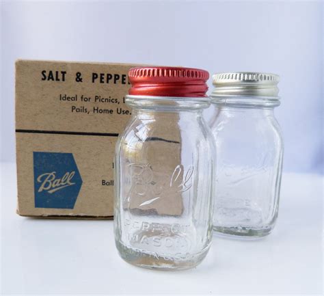 Ball Perfect Mason Jars Salt And Pepper Shakers In Original Etsy