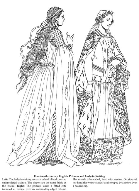 14th Century English Princess And Lady In Waiting From Medieval