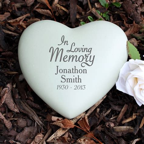 Personalised In Loving Memory Heart Memorial Stone Just The Right T