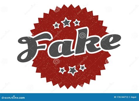 Fake Sign Fake Vintage Retro Label Stock Vector Illustration Of