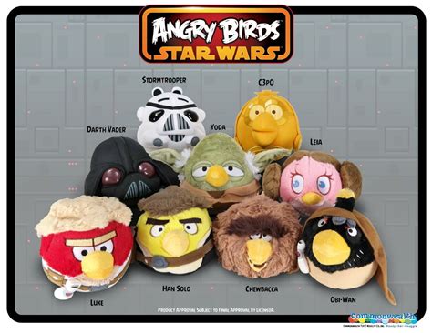 Original Set Of Star Wars Angry Birds Plush Toys Set Of 9 Ebay