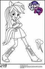 Coloring Pony Little Human Pages Dash Rainbow Popular sketch template
