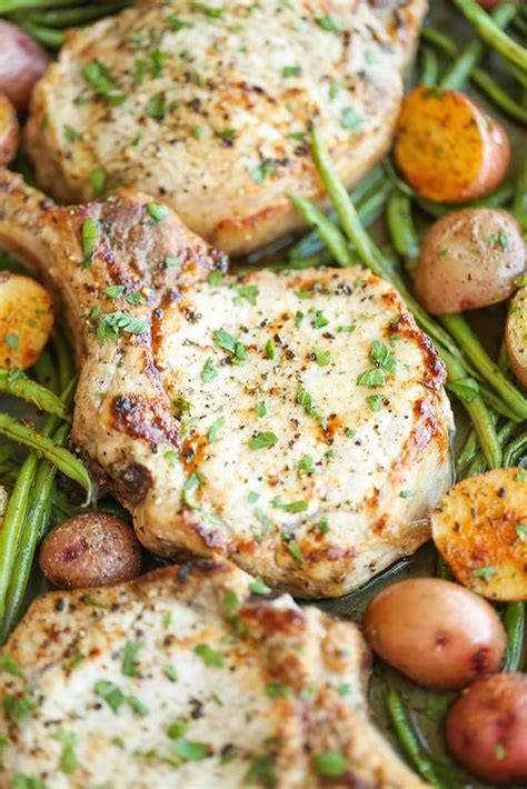 Ranch Pork Chops With Green Beans And Potatoes Fast And Easy One Pan