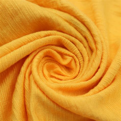 Free Shipping Sample Swatch Yellow Summer Ice Slub Rayon Spandex