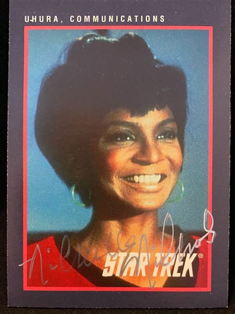 Star Trek Original Series Tos Autograph Card Nichelle Nicholsuhura Ebay