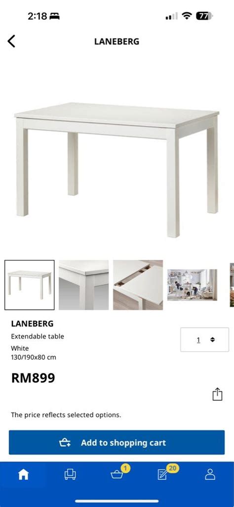 Ikea Laneberg Extendable Dining Table Furniture Home Living Furniture Tables Sets On