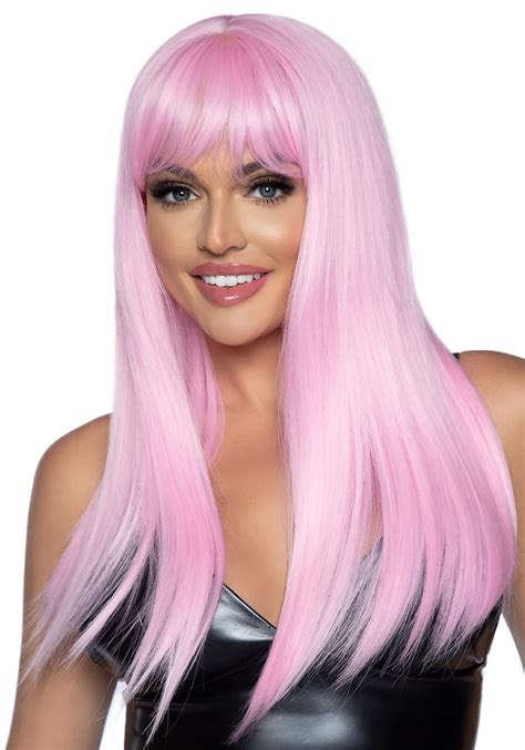 Long Inch Straight Pink Costume Wig Pink Wig Accessories