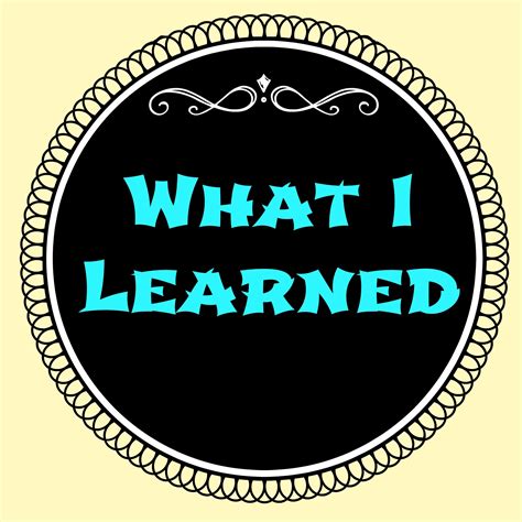 What I Learned In January