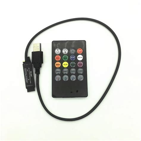 5v Music Ir Controller 20 Keys 6a 32a Black Voice Sound Sensor Remote