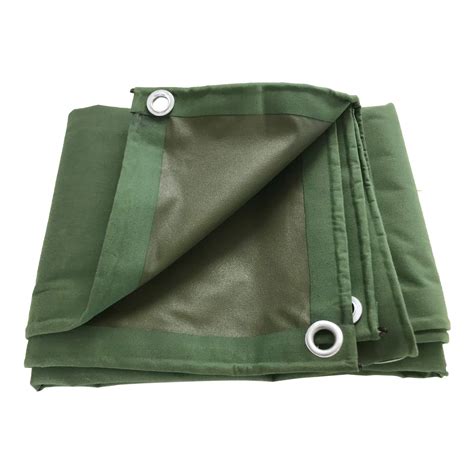 Kx Life Canvas Tarp 23 Mil Heavy Duty Tarp With Rust Grommets And Waterproof Coating Durable