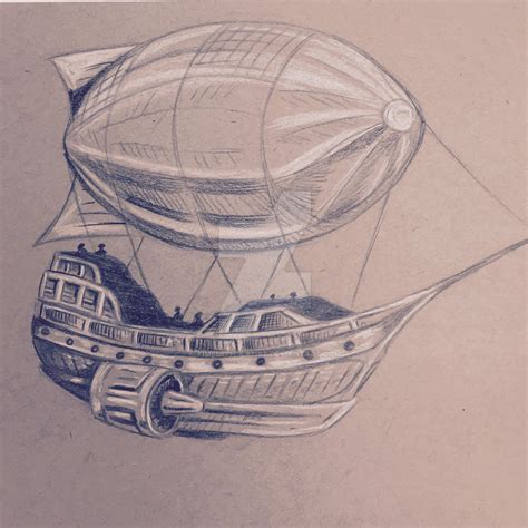 Steampunk Airship Sketch By Timsmith Artist On Deviantart