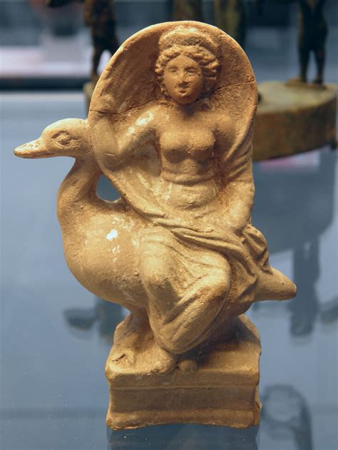 Terracotta Statuette Of Aphrodite Aphrodite Riding On A Goose Rd