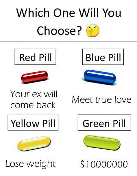 Choices Game Life Choices Red Pill Blue Pill Facebook Questions