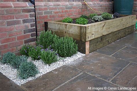 Raised Bed And Gravel Bed Small Garden Landscape Small Gardens