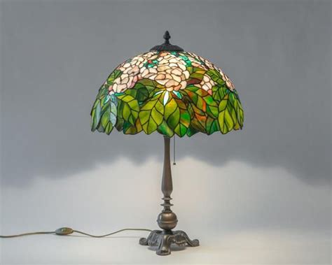 Art Nouveau Stained Glass Lampshade T For Housewarming Etsy Modern Stained Glass Stained