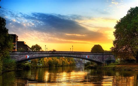 It is bordered to the north by denmark, to the east by poland and the czech republic, to the south by austria and switzerland, and to the west by france, luxembourg. Germany, Bridge, River Wallpapers HD / Desktop and Mobile ...