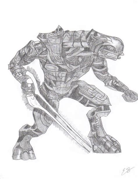 Arbiter From Halo Video Game Xbox Halo Drawings Pencil Drawings Halo