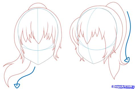 Pony Tail How To Draw Hair How To Draw Anime Hair Anime Hair