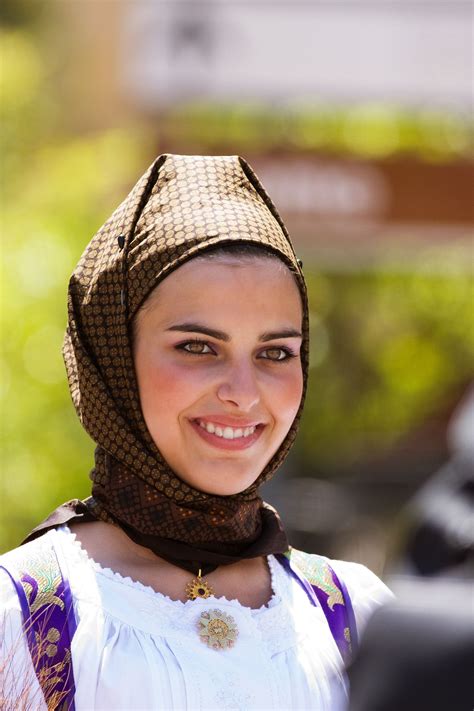 Cavalcata Sarda Sardinian Girl In Traditional Costume