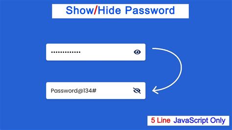Show Hide Password In JavaScript Show Password Eye Icon Javascript Toggle Password