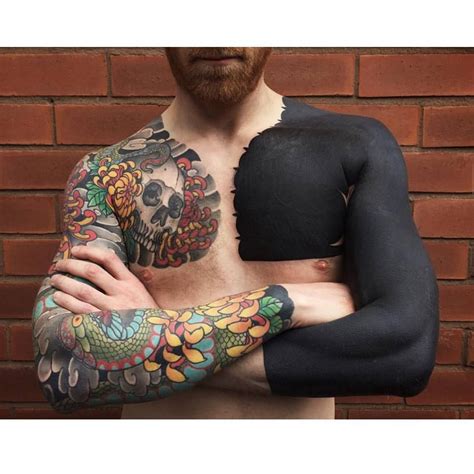 Pin By Barak Paz On Blackwork Tattoos Solid Black Tattoo Sleeve