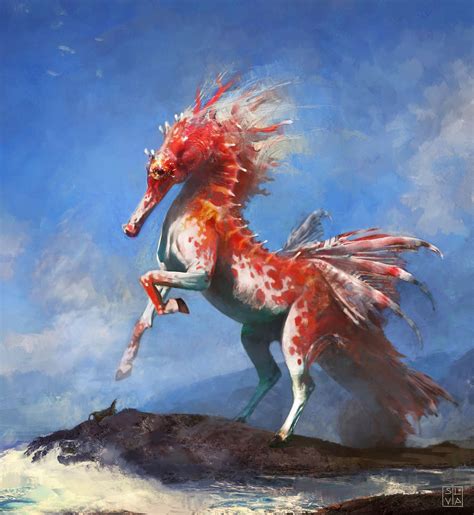 Seahorse Silvia Pasqualetto Fantasy Creatures Creature Art Art