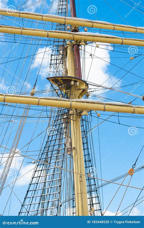 Masts Of An Old Wooden Sail Ship Stock Photo Image Of Journey Ship