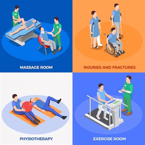 Physiotherapy Rehabilitation Illustration Free Vector