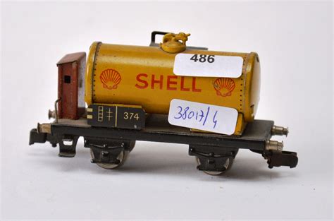 MÄrklin Réf 374 1ere Version 1935 Wagon Citerne Shell 2 Axes
