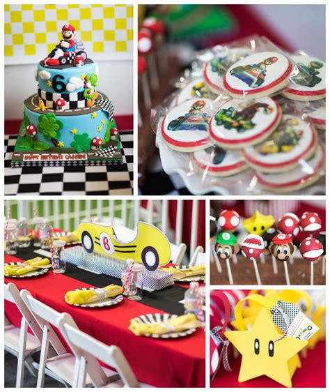 Karas Party Ideas Mario Kart Themed Birthday Party Styling Decor