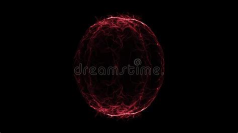 Fire Red Energy Ball Effect Aura Glow Spin 3d Rendering Stock