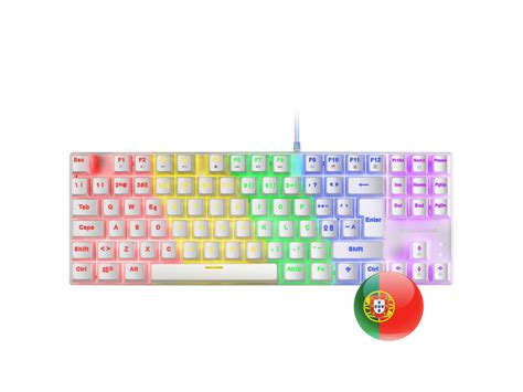 Teclado Frgb Mars Gaming Mk Branco Switch Mec Nico Castanho