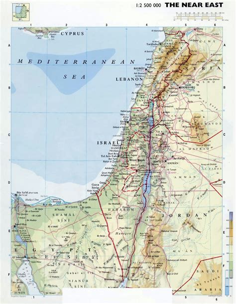 Large Detailed Physical Map Of Israel Israel Asia Mapsland Maps Gambaran