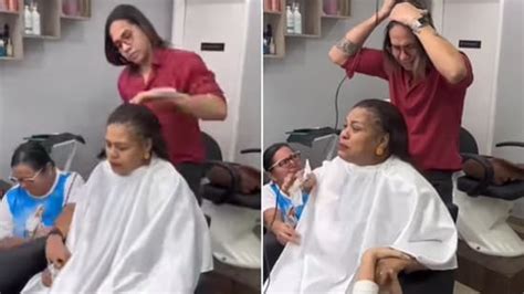 Hairdresser Shaves His Head To Support A Customer Fighting Cancer