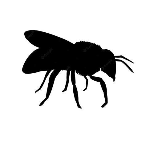 Premium Vector Vector Hand Drawn Bee Silhouette