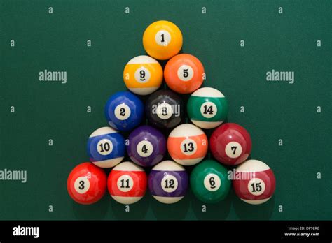 Pool Balls Set Up At The Start Of A Game Stock Photo Alamy