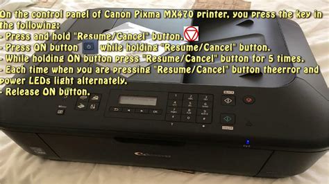 Reset Canon Pixma Mx470 Waste Ink Pad Counter Youtube
