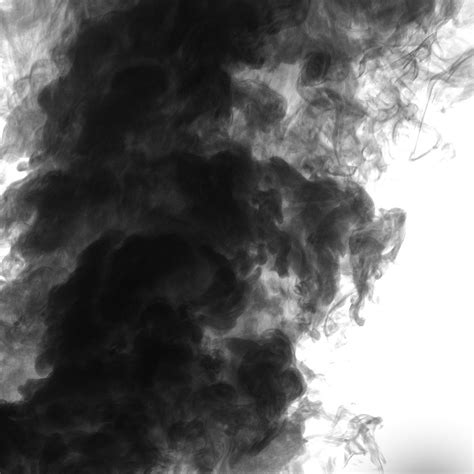 Black Smoke Effect Design Element On A White Background Premium Image