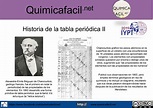 Historia de la tabla periódica II • Quimicafacil.net Infografías