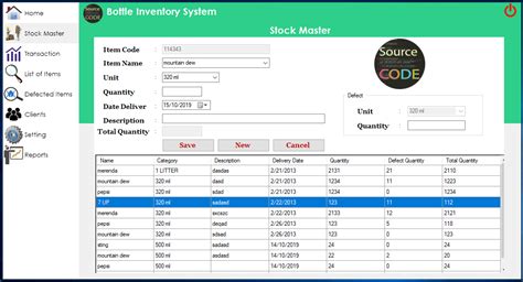 In the side bar menu, select . Bottle Inventory System in VB.Net and MS Access Database ...