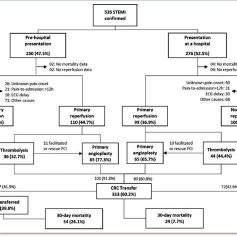 Flow Chart For Patients In Resisst The Registry Of Stemi Care Of