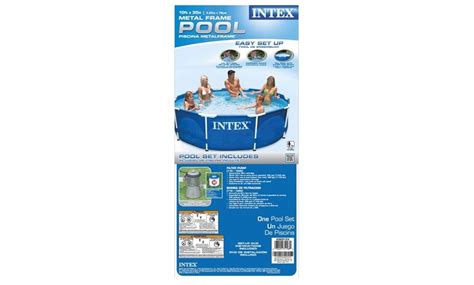 Intex 10 X 30 Metal Frame Round Above Ground Swimming Pool With