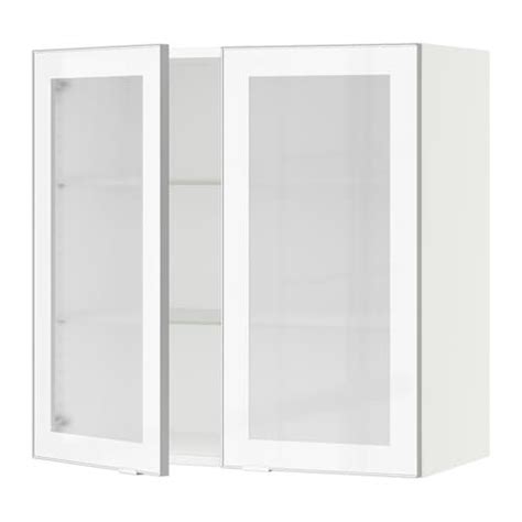 The cabinet frames are not solid wood (very rare these days) but the composite one of the most unique things about the new ikea kitchen cabinets is the suspension rail for both top and bottom cabinets. SEKTION Wall cabinet with 2 glass doors - white, Jutis frosted glass/aluminum, 30x15x30 " - IKEA