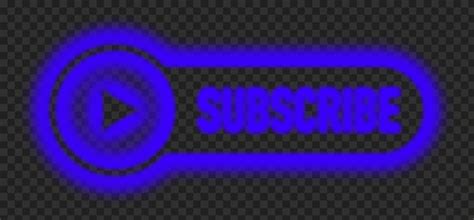 Hd Youtube Dark Blue Neon Subscribe Button Logo Png Citypng
