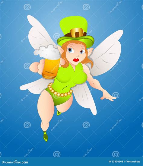 Flying Fairy With Beer Stock Vector Illustration Of Beer 23336368