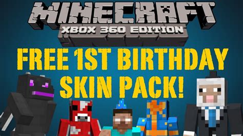 Minecraft Xbox 360 Free 1st Birthday Skin Pack Ender Dragon Top