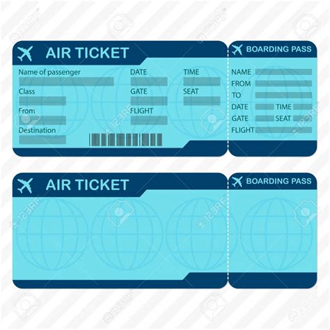 Blank Boarding Pass Template Free Resume Templates